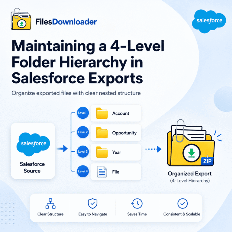 Maintaining a 4-Level Folder Hierarchy in Salesforce Exports