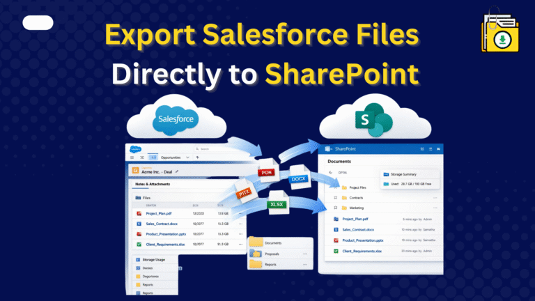 Bulk Salesforce file export workflow