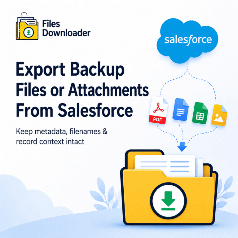 Export Backup Files or Attachments from Salesforce