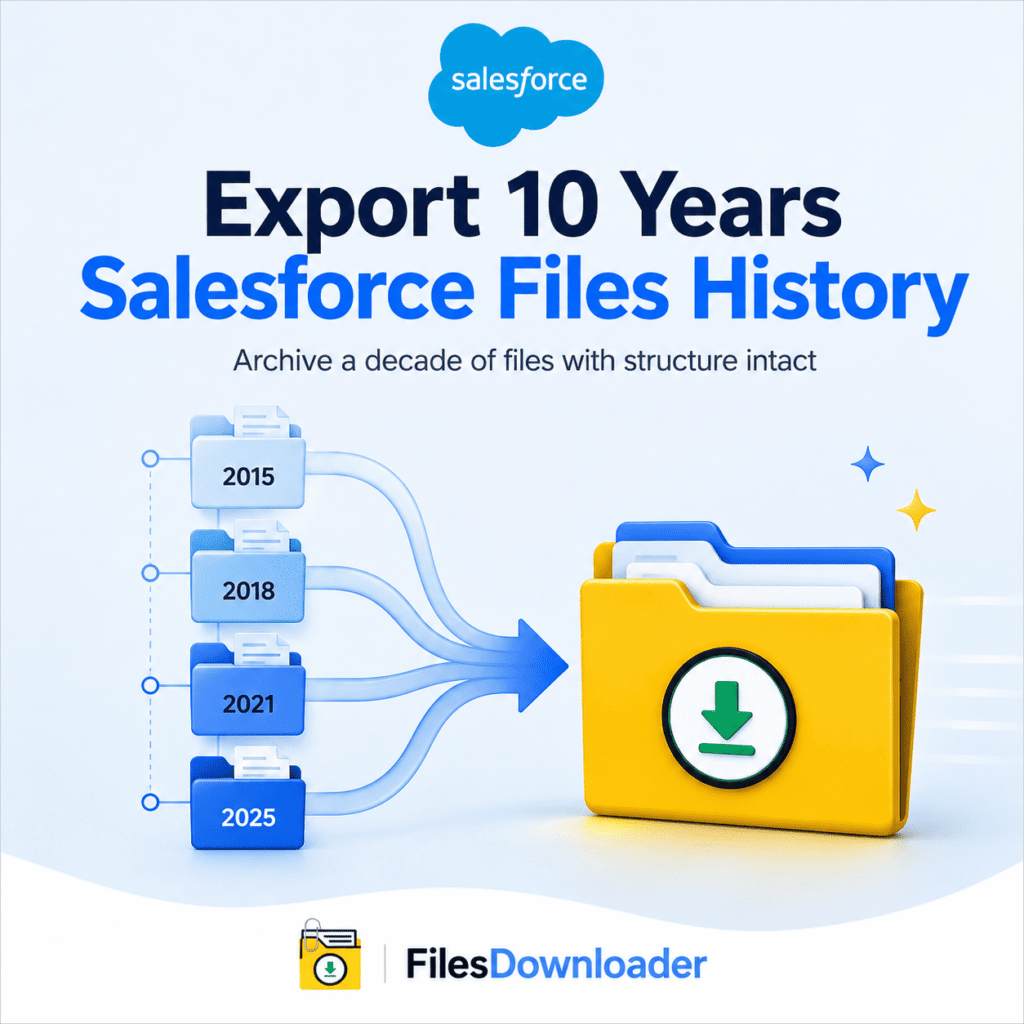Export 10 Years Salesforce Files History