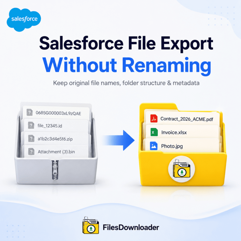 Salesforce File Export Without Renaming