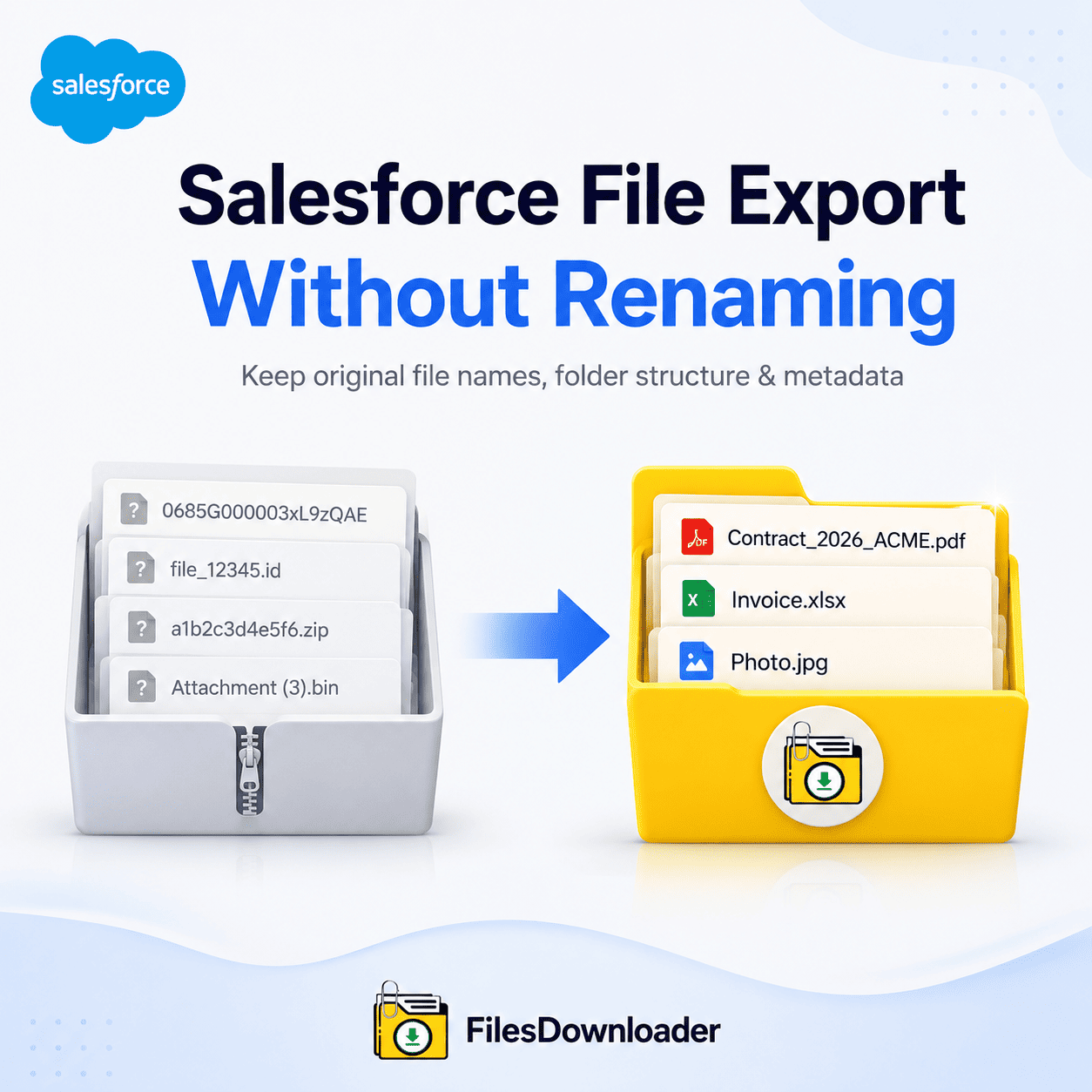 Salesforce File Export Without Renaming