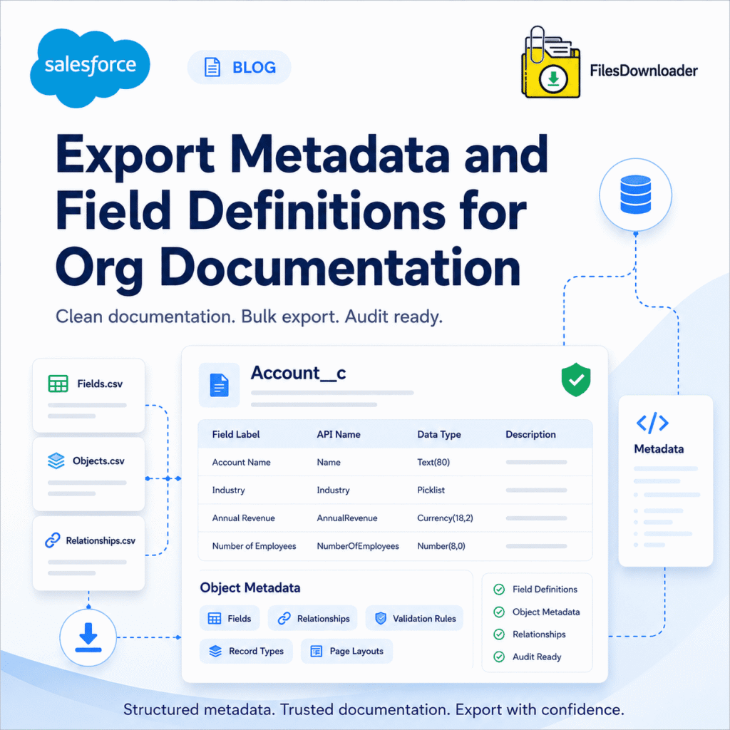 Export Metadata and Field Definitions for Org Documentation