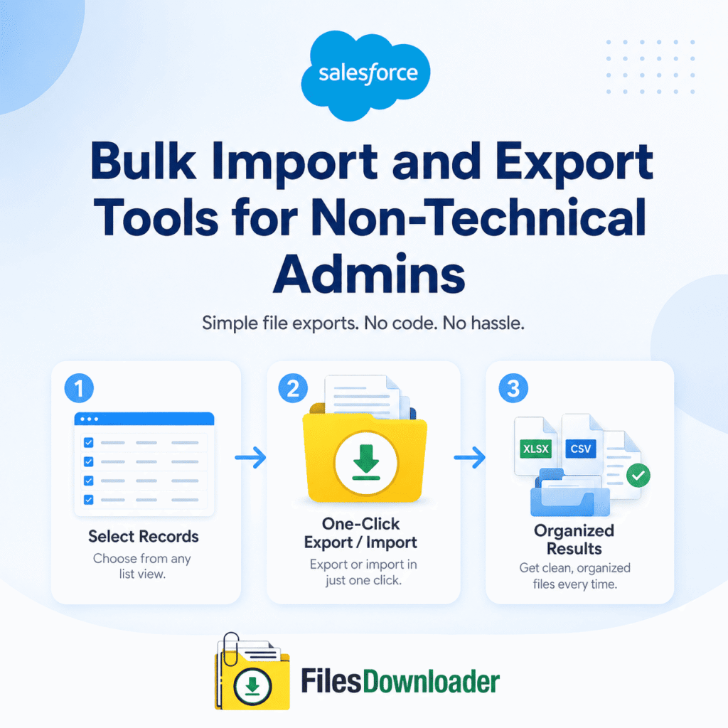 bulk import and export tools for non-technical admins