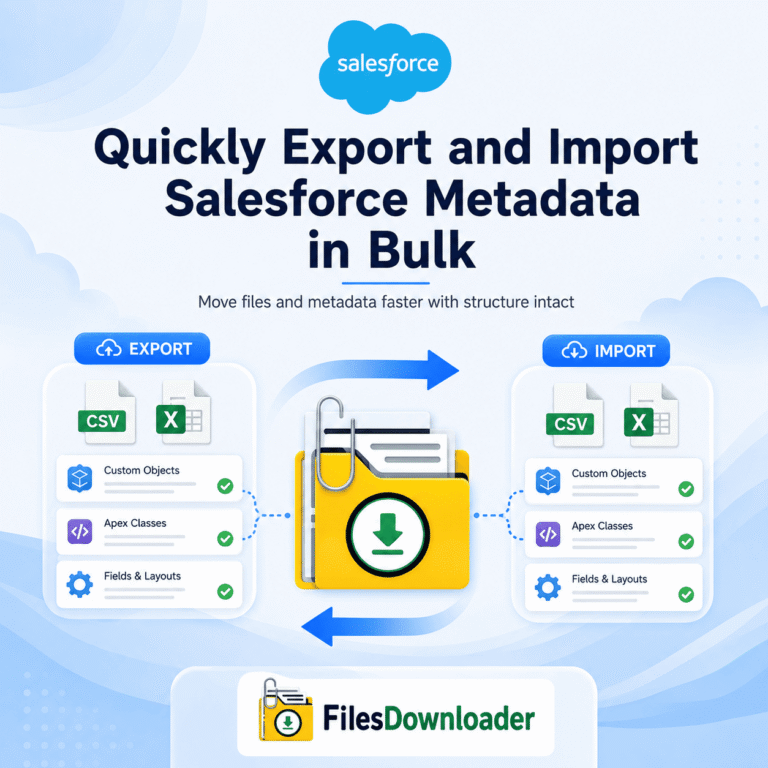 quickly export and import Salesforce metadata in bulk