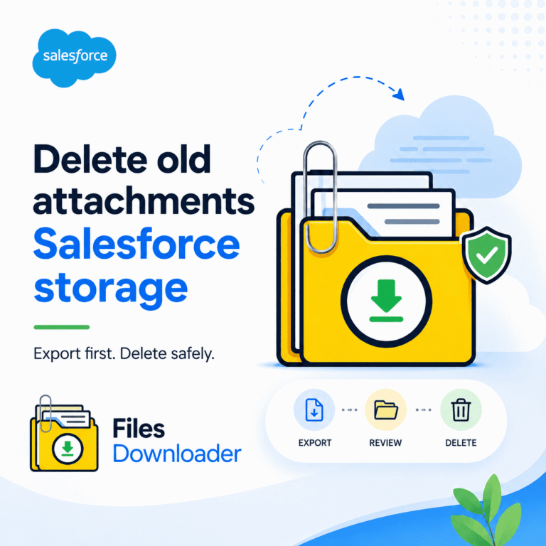 Delete old attachments Salesforce storage