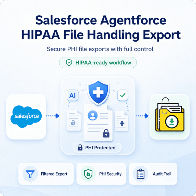 Salesforce Agentforce HIPAA File Handling Export