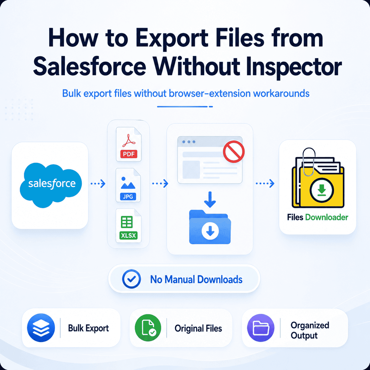 how to export files from Salesforce without Inspector
